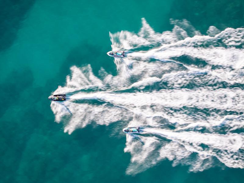 Sea-Doo jet skis on tropical waters in Maui